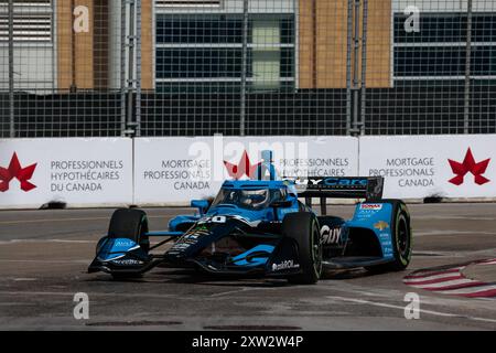 Toronto, ON, USA. Juli 2024. Der Fahrer DER NTT INDYCAR SERIE, ED CARPENTER (20) aus Indianapolis, Indiana, reist während eines Trainings für die Ontario Honda Dealers Indy Toronto in Toronto ON durch die Kurven. (Kreditbild: © Walter G. Arce Sr./ASP via ZUMA Press Wire) NUR REDAKTIONELLE VERWENDUNG! Nicht für kommerzielle ZWECKE! Stockfoto