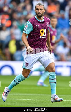 Turf Moor, Burnley, Lancashire, Großbritannien. August 2024. EFL Championship Football, Burnley gegen Cardiff City; Jay Rodriguez von Burnley Credit: Action Plus Sports/Alamy Live News Stockfoto