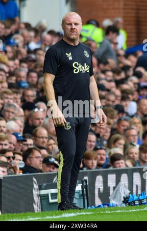 Liverpool, Großbritannien. August 2024. Everton Trainer Sean Dyche während des Spiels der englischen Premier League gegen Brighton & Hove Albion FC in Goodison Park, Liverpool, England, Großbritannien am 17. August 2024 Credit: Every Second Media/Alamy Live News Stockfoto