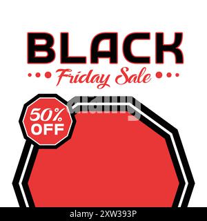 Black Friday Sale Social Media Post-Vorlage Stock Vektor