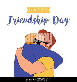 Happy Friendship Day Poster Stock Vektor