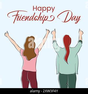 Happy Friendship Day Poster Stock Vektor