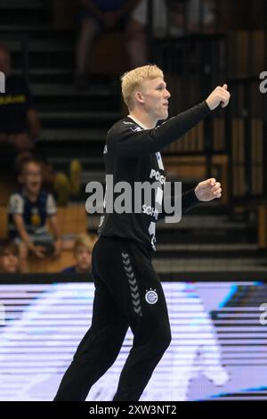 Obling, Bertram (VfL Gummersbach, #16) GER, VfL Gummersbach gegen sah-Skanderborg AGF, Handball, Diakin 1. Handballbundesliga Maenner, 2.Wartburg Cup, Spielzeit 2024/2025, Samstag, 17.08.2024, 16:00 Uhr, Thüringen Foto: Eibner-Pressefoto/Martin Herbst Stockfoto