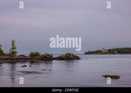 Copper Harbor Lighthouse Am Lake Superior Stockfoto