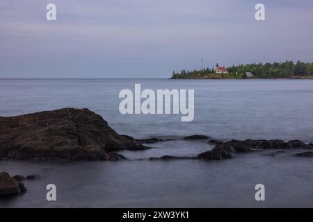 Copper Harbor Lighthouse Am Lake Superior Stockfoto