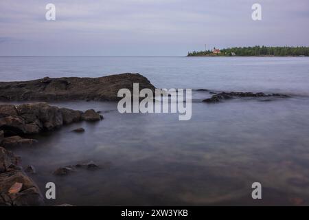 Copper Harbor Lighthouse Am Lake Superior Stockfoto