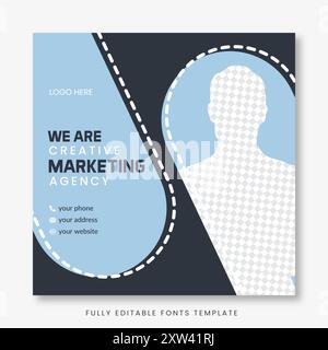 Flyer für digitale Marketingagenturen mit professionellem Layout Stock Vektor