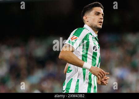 Sevilla, Spanien. August 2024. Marc Bartra (Real Betis) wurde im LaLiga EASPORTS Spiel zwischen den Teams von Real Betis Balompie und Girona FC bei Estadio Benito Villamarin gesehen. Endergebnis: Real betis 1-1 Girona FC. (Foto: Maciej Rogowski/SOPA Images/SIPA USA) Credit: SIPA USA/Alamy Live News Stockfoto