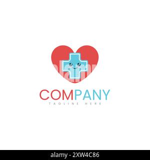 Herzpflege-Logo Stock Vektor