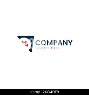 Zahnradlogo - Abstraktes Mechaniksymbol - Vektor-Firmenidentität Stock Vektor