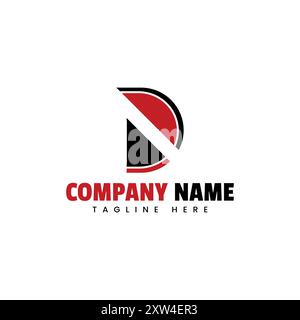 DA Initial Logo Design Konzept Stock Vektor
