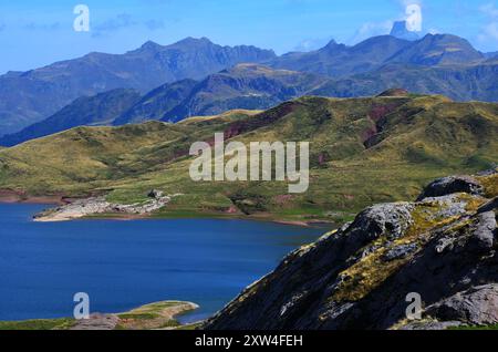 Südansicht des PIC du Midi d'Ossau in den französischen Pyrenäen Stockfoto