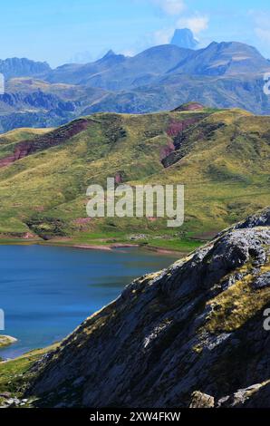 Südansicht des PIC du Midi d'Ossau in den französischen Pyrenäen Stockfoto
