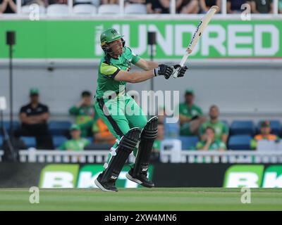 London, Großbritannien. August 2024. London, England, 17. August 2024: Laurie Evans (23 Southern Brave) trat beim Hundred Eliminator Spiel zwischen Birmingham Phoenix Men und Southern Brave Men im Kia Oval in London an. (Jay Patel/SPP) Credit: SPP Sport Press Photo. /Alamy Live News Stockfoto