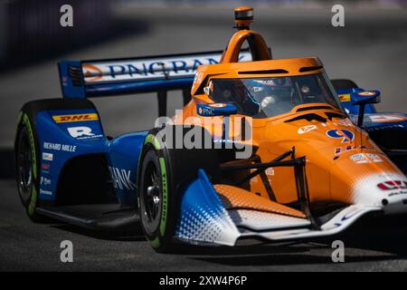 Toronto, ON, USA. Juli 2024. SCOTT DIXON (9) aus Auckland, Neuseeland, fährt während eines Trainings für die Ontario Honda Dealers Indy Toronto auf den Straßen von Toronto. (Kreditbild: © Walter G. Arce Sr./ASP via ZUMA Press Wire) NUR REDAKTIONELLE VERWENDUNG! Nicht für kommerzielle ZWECKE! Stockfoto