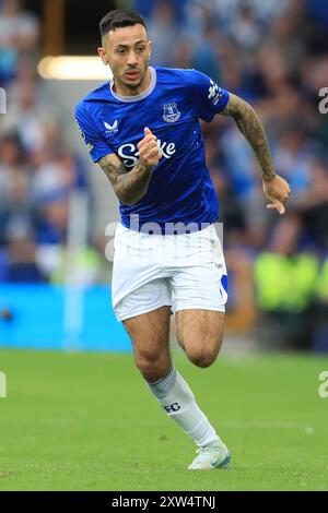 Goodison Park, Liverpool, Großbritannien. August 2024. Premier League Football, Everton gegen Brighton und Hove Albion; Dwight McNeil von Everton Credit: Action Plus Sports/Alamy Live News Stockfoto