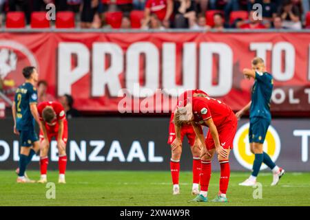 Enschede, Niederlande. August 2024. ENSCHEDE, Stadion Grolsch Veste, 17-08-2024, Saison 2024/2025, niederländischer Eredivisie Football während des Spiels Twente - Sparta entwarf Spieler des FC Twente Credit: Pro Shots/Alamy Live News Stockfoto