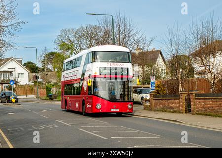 Selkent Superlooper Wrightbus Streetdeck Electroliner London Transport Bus, Parkhill Road, Bexley, Kent Stockfoto