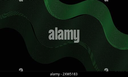 Hintergrund der abstrakten kurvigen Linien des Wellenmusters Stock Vektor