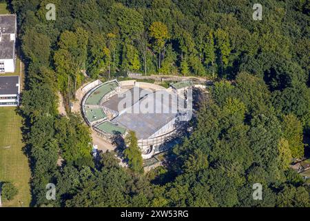 Luftbild, Dortmunder Zoo, Baustelle mit Neubau Robbenanlage, Rombergpark-Lücklemberg, Dortmund, Ruhrgebiet, Nordrhein-Westfalen, Deutschland ACHTUNGxMINDESTHONORARx60xEURO *** Luftansicht, Zoo Dortmund, Baustelle mit neuem Dichtungsgehege, Rombergpark Lücklemberg, Dortmund, Ruhrgebiet Nordrhein-Westfalen, Deutschland ATTENTIONxMINDESTHONORARx60xEURO Stockfoto