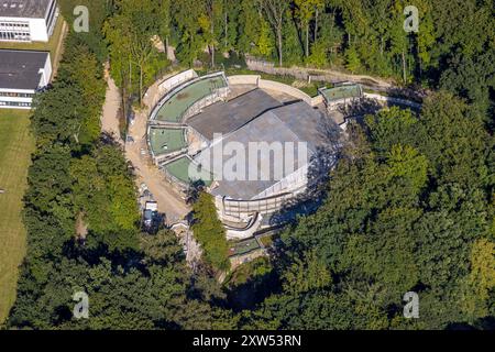 Luftbild, Dortmunder Zoo, Baustelle mit Neubau Robbenanlage, Rombergpark-Lücklemberg, Dortmund, Ruhrgebiet, Nordrhein-Westfalen, Deutschland ACHTUNGxMINDESTHONORARx60xEURO *** Luftansicht, Zoo Dortmund, Baustelle mit neuem Dichtungsgehege, Rombergpark Lücklemberg, Dortmund, Ruhrgebiet Nordrhein-Westfalen, Deutschland ATTENTIONxMINDESTHONORARx60xEURO Stockfoto