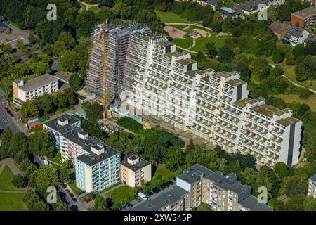 Luftbild, Hannibal II Wohnblock, Baugerüst für Renovierung und Sanierung, Vogelpothsweg, Dorstfeld, Dortmund, Ruhrgebiet, Nordrhein-Westfalen, Deutschland ACHTUNGxMINDESTHONORARx60xEURO *** Apartmentblock Hannibal II, Gerüste für Renovierung und Sanierung, Vogelpothsweg, Dorstfeld, Dortmund, Ruhrgebiet, Nordrhein-Westfalen, Deutschland ATTENTIONxMINDESTHONORARx60xEURO Stockfoto