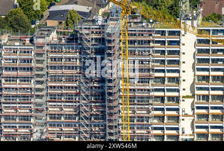 Luftbild, Hannibal II Wohnblock, Baugerüst für Renovierung und Sanierung, Vogelpothsweg, Dorstfeld, Dortmund, Ruhrgebiet, Nordrhein-Westfalen, Deutschland ACHTUNGxMINDESTHONORARx60xEURO *** Apartmentblock Hannibal II, Gerüste für Renovierung und Sanierung, Vogelpothsweg, Dorstfeld, Dortmund, Ruhrgebiet, Nordrhein-Westfalen, Deutschland ATTENTIONxMINDESTHONORARx60xEURO Stockfoto