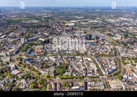 Luftbild, Innenstadt Ansicht mit Wallring Straßen, Hbf Hauptbahnhof und RWE Tower, City, Dortmund, Ruhrgebiet, Nordrhein-Westfalen, Deutschland ACHTUNGxMINDESTHONORARx60xEURO *** Blick aus der Vogelperspektive, Stadtmitte mit Wallringstraßen, Hauptbahnhof und RWE Tower, City, Dortmund, Ruhrgebiet, Nordrhein-Westfalen, Deutschland ATTENTIONxMINDESTHONORARx60xEURO Stockfoto
