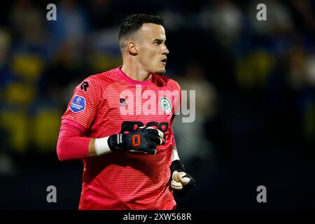 WAALWIJK - Torhüterin Etienne Vaessen beim niederländischen Eredivisie-Spiel zwischen RKC Waalwijk und FC Groningen im Mandemakers Stadium am 17. August 2024 in Waalwijk, Niederlande. Stockfoto