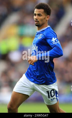 Goodison Park, Liverpool, Großbritannien. August 2024. Premier League Football, Everton gegen Brighton und Hove Albion; Iliman Ndiaye von Everton Credit: Action Plus Sports/Alamy Live News Stockfoto