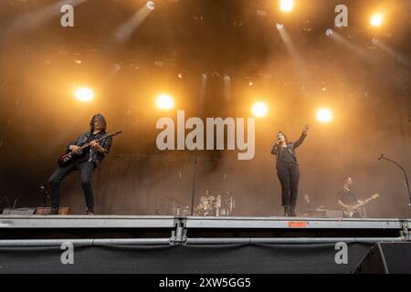 Silbermond - KunstRasen Bonn Gronau 2024 - 17.08.2024 die deutsche Pop Rock Band SILBERMOND beim Live Auftritt auf der KunstRasen Bühne - der KunstRasen in Bonn Gronau ist eine beliebte Sommer Open Air Konzertreihe am Rande der Rheinaue am Bonner Rheinufer. 17.08.2024 Bonn Gronau Nordrhein-Westfalen Deutschland *** Silbermond Kunst Rasen Bonn Gronau 2024 17 08 2024 die deutsche Pop-Rock-Band SILBERMOND live auf der Kunst-Rasen-Bühne die Kunst Rasen in Bonn Gronau ist eine beliebte Sommer-Open-Air-Konzertreihe am Rande der Rheinaue an der Rheinaue Rheinufer in Bonn 17 08 2024 Bonn Gr Stockfoto