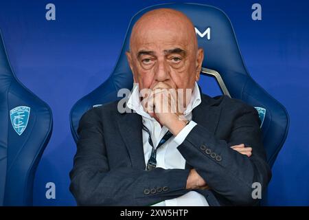 Adriano Galliani, CEO von AC Monza, während des Spiels Empoli FC gegen AC Monza, italienischer Fußball Serie A in Empoli, Italien, 17. August 2024 Stockfoto