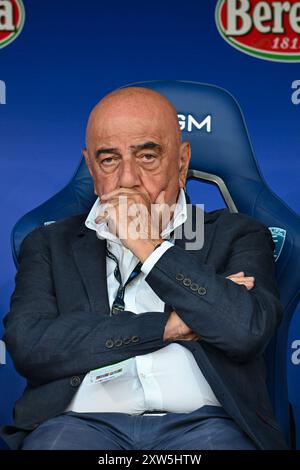 Adriano Galliani, CEO von AC Monza, während des Spiels Empoli FC gegen AC Monza, italienischer Fußball Serie A in Empoli, Italien, 17. August 2024 Stockfoto