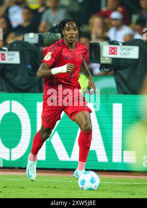 Mathys Tel, FCB 39 im Spiel SSV ULM - FC BAYERN MÜNCHEN 0-4 DFB-Pokal, Deutscher Fußball-Cup, 1.Runde am 16. August 2024 in Ulm. Saison 2024/2025 Fotograf: Peter Schatz - DFB-VORSCHRIFTEN VERBIETEN JEDE VERWENDUNG VON FOTOGRAFIEN als BILDSEQUENZEN und/oder QUASI-VIDEO - Stockfoto