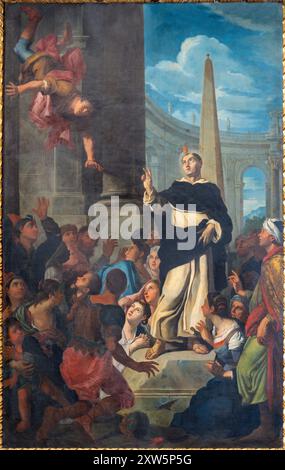 PERUGIA, ITALIEN - 15. MAI 2024: Gemälde des hl. Vincent Ferrer in der Kirche Basilica di San Domenico von unbekanntem Künstler. Stockfoto