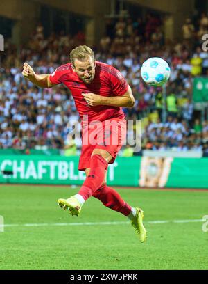 Ulm, Deutschland. August 2024. Harry Kane, FCB 9-Punkte, schießt Tor, Treffer, Torschuss, 0-4 im Spiel SSV ULM – FC BAYERN MÜNCHEN 0-4 DFB-Pokal, Deutscher Fußball-Cup, 1.Runde am 16. August 2024 in Ulm. Saison 2024/2025 Fotograf: ddp-Bilder/STAR-Bilder - DFB-VORSCHRIFTEN VERBIETEN JEDE VERWENDUNG VON FOTOGRAFIEN als BILDSEQUENZEN und/oder QUASI-VIDEO - Credit: ddp Media GmbH/Alamy Live News Stockfoto