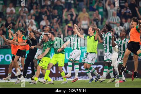 BUDAPEST, UNGARN - 17. August: OTP BANK LIGA, Ferencvárosi TC - Újpest FC 17.08.2024, OTP Bank Liga, NB I., 4. Runde, Budapest, Groupama Arena, MLSZ OTP Bank Liga NB I. Credit: Gabriella Barbara Stockfoto