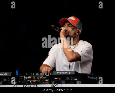 AbZ Love From Five tritt am Redditch Summer fest, Redditch Town Centre, 17. August 2024 auf Stockfoto