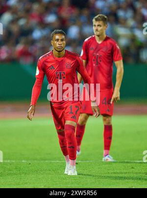 Ulm, Deutschland. August 2024. Michael Olise (FCB 17) im Spiel SSV ULM - FC BAYERN MÜNCHEN 0-4 DFB-Pokal, Deutscher Fußball-Cup, 1.Runde am 16. August 2024 in Ulm. Saison 2024/2025 Fotograf: ddp-Bilder/STAR-Bilder - DFB-VORSCHRIFTEN VERBIETEN JEDE VERWENDUNG VON FOTOGRAFIEN als BILDSEQUENZEN und/oder QUASI-VIDEO - Credit: ddp Media GmbH/Alamy Live News Stockfoto