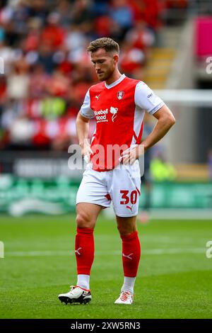 AESSEAL New York Stadium, Rotherham, England - 17. August 2024 Jamie McCart (30) von Rotherham United - während des Spiels Rotherham United gegen Bristol Rovers, Sky Bet League One, 2024/25, AESSEAL New York Stadium, Rotherham, England - 17. August 2024 Credit: Arthur Haigh/WhiteRosePhotos/Alamy Live News Stockfoto