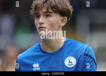 Alfie Steel von Hartlepool United während des Spiels der Vanarama National League zwischen Hartlepool United und Southend United im Victoria Park, Hartlepool am Samstag, den 17. August 2024. (Foto: Mark Fletcher | MI News) Credit: MI News & Sport /Alamy Live News Stockfoto