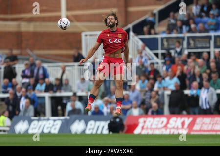 Harry Cardwell von Southend United spielte am Samstag, den 17. August 2024, im Victoria Park in Hartlepool, während des Vanarama National League-Spiels zwischen Hartlepool United und Southend United. (Foto: Mark Fletcher | MI News) Credit: MI News & Sport /Alamy Live News Stockfoto