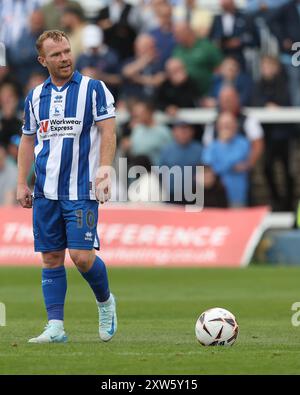 Adam Campbell von Hartlepool United während des Spiels der Vanarama National League zwischen Hartlepool United und Southend United im Victoria Park, Hartlepool am Samstag, den 17. August 2024. (Foto: Mark Fletcher | MI News) Credit: MI News & Sport /Alamy Live News Stockfoto