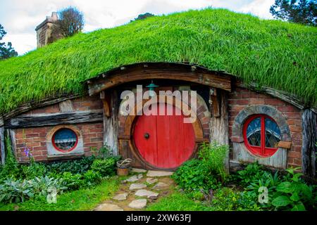Hobbit Hole in Matamata - Neuseeland Stockfoto
