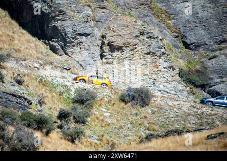 Fahrstrecke in Deer Park Heights - Queenstown - Neuseeland Stockfoto