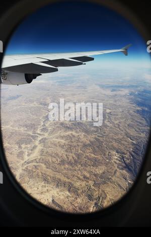 Luftaufnahmen der Sinai-Wüste in Ägypten. Stockfoto