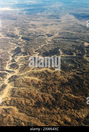 Luftaufnahmen der Sinai-Wüste in Ägypten. Stockfoto