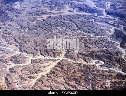 Luftaufnahmen der Sinai-Wüste in Ägypten. Stockfoto