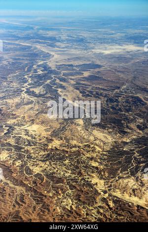 Luftaufnahmen der Sinai-Wüste in Ägypten. Stockfoto