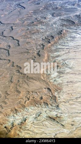 Luftaufnahmen der Sinai-Wüste in Ägypten. Stockfoto